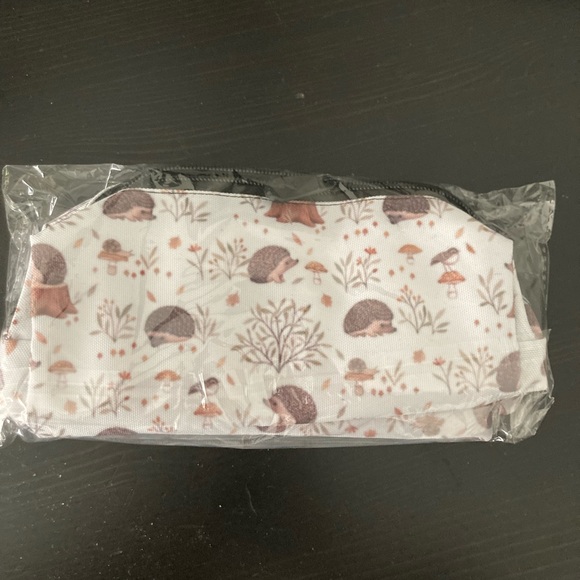 ❌SOLD Meadow Hedgehog Cosmetic Bag/ Travel Pouch - Picture 4 of 5